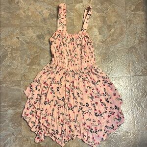 Floral Pink Sleeveless Dress